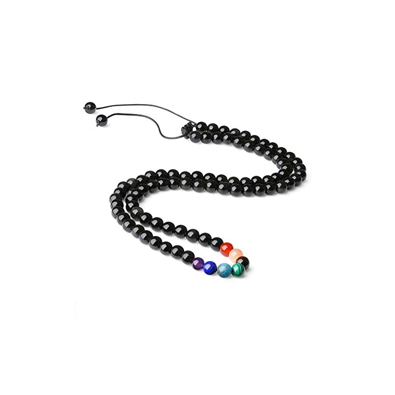 オブシディアン チャクラ 魔除け天然石ネックレス