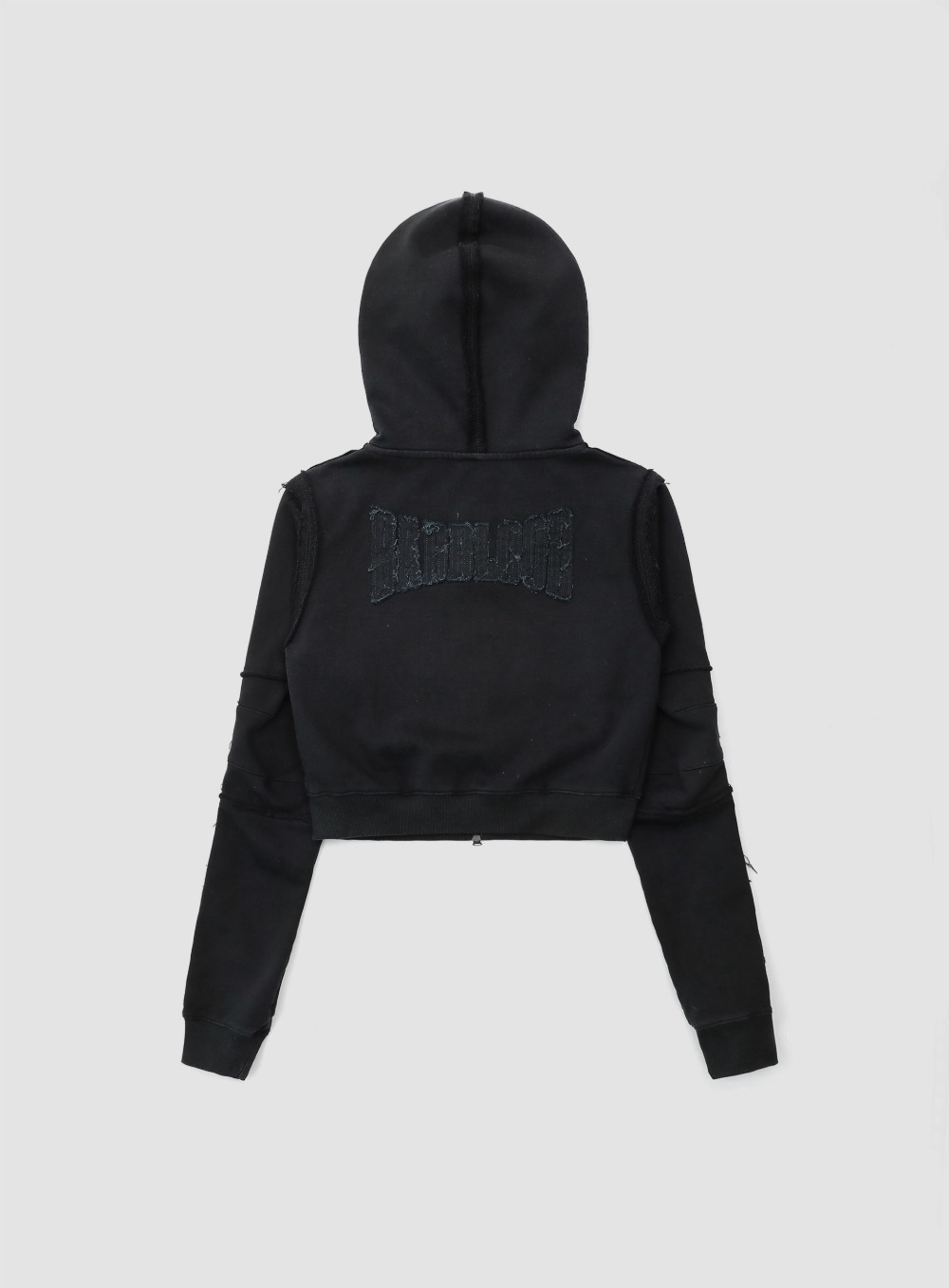 【BADBLOOD】 LOW EDGE HOODIE SLIM FIT : BLACK
