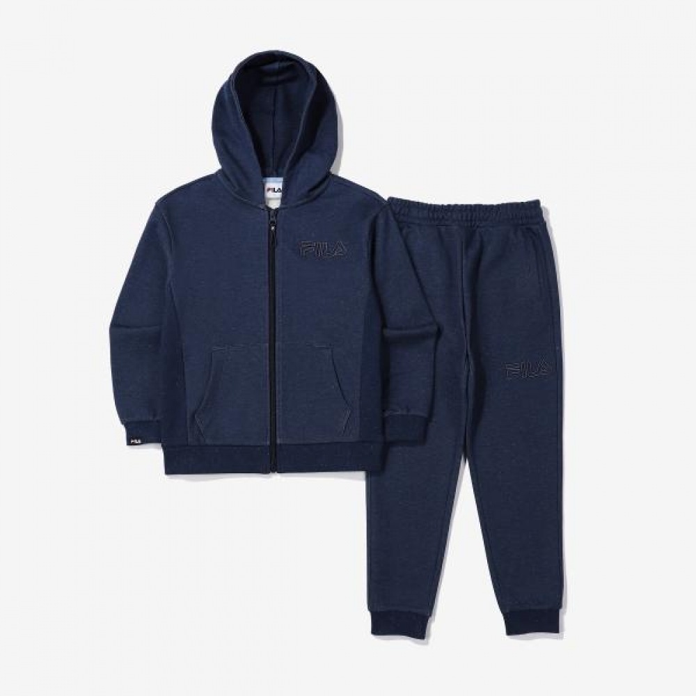 (フィラキッズ) フード付きジップアップパンツセットアップ (FK2FSF1101X_DID)