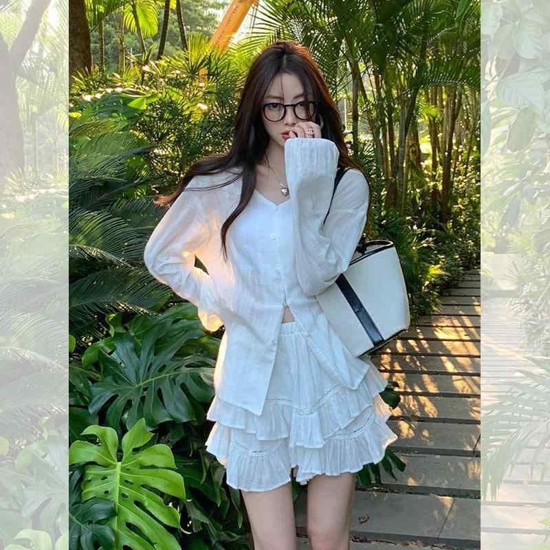 即納可能上下 スカート スタイル 衣装 スタイル ツーピース フレンチ ホワイト ティー 秋冬 お洒落 コンプリート レディース シャツ レディース 上品 カレッジ かわいい 7,707円