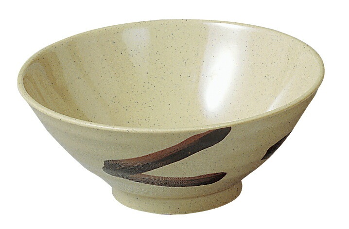 （まとめ買い）メラミン食器 くの字 そば丼（小） AN64K [x3]