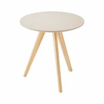 東谷 ラウンドサイドテーブル ベージュ TAP-008BE