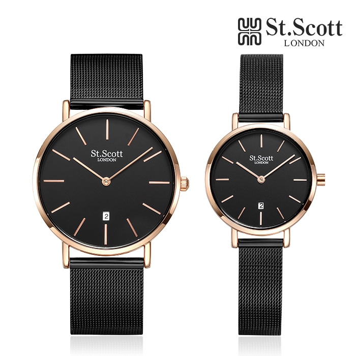 ST.SCOTT LONDON ST5503-RBB Nova ノヴァデートウォッチ男女カップルメタルウォッチ