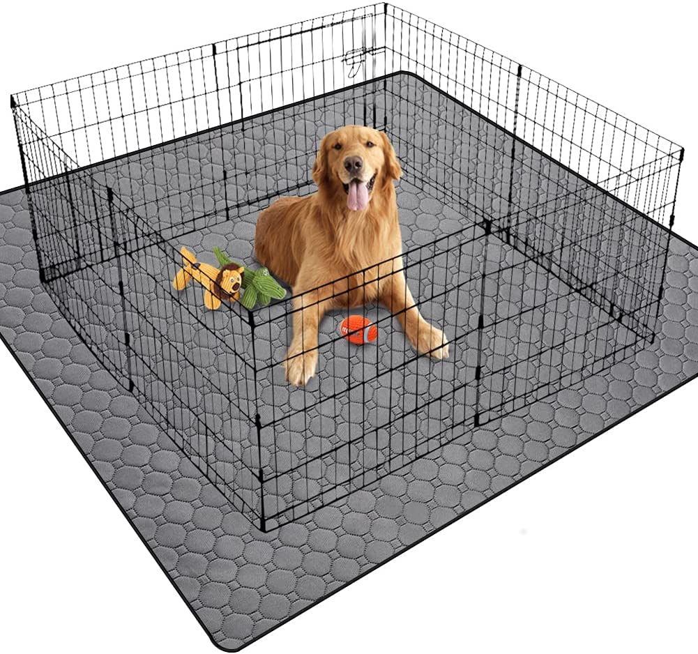 ペットシーツ 洗える　ペット用おしっこマット 猫 犬用 おしっこパッド ペット用 トイレ下敷きマット 速乾 洗える 大判サイズ 多頭飼いに最適（グレー182*182cm）