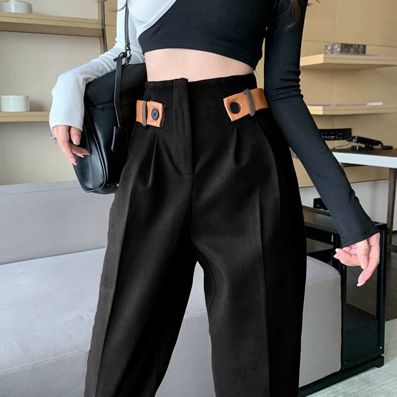 ハイウエスト ペンシルパンツ ボトムス パンツ マキシ丈 タイト 細身 ストレート スマート ベルト ウエストマーク 大人可愛い シンプル カジュアル 大人 おしゃれ かっこいい レトロ こなれ感