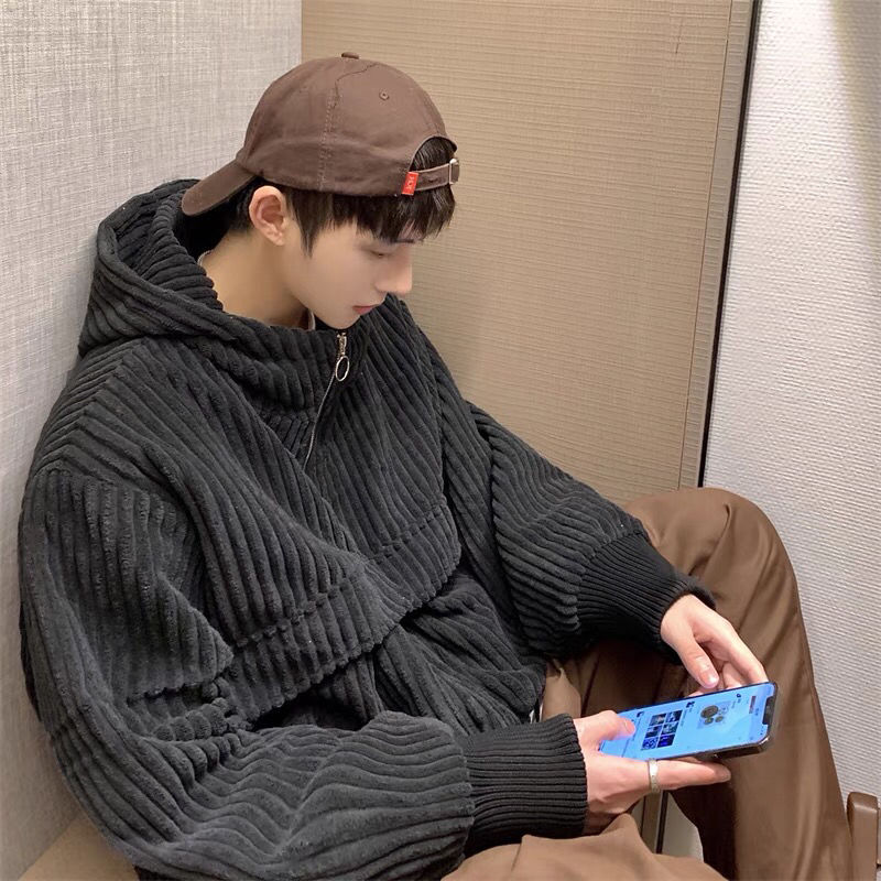 厚手 コーデュロイメンズ かっこいい 秋冬 アメリカ ヴィンテージフード付き ジャケット ファッション 感 アウター 5,826円