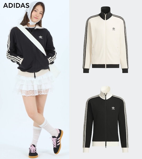 Qoo10 adidas ワッフル トラック ジャケット ミドル