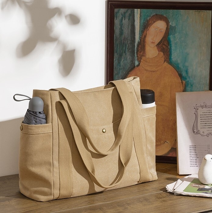 トートバッグ キャンパス 大容量 A4 パソコン 収納 多機能 シンプル 通勤 通学 学生 マザーズバッグ ママ 旅行 トラベル カジュアル 普段使い プチプラ 定番 オールシーズン 色展開