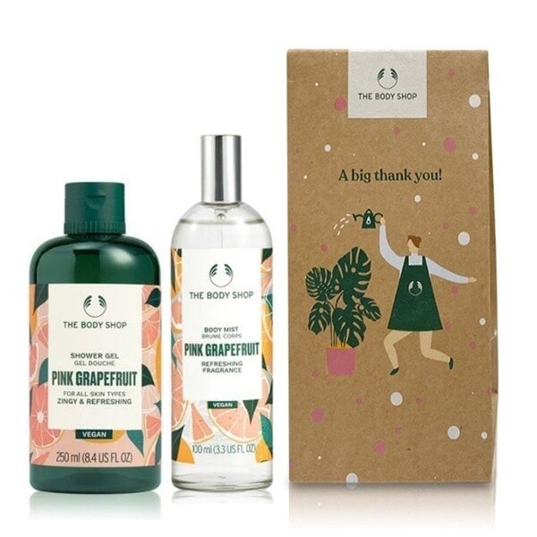 【The body shop】 ザ·ボディショップ ピンクグレープフルーツシャワージェルミストセット(プレゼント) 贈呈品なくなり次第贈呈終了