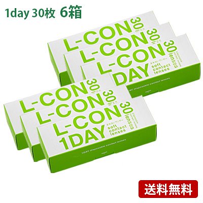 エルコンワンデー 6箱セット(左右各3箱) コンタクトレンズ L-CON 1DAY