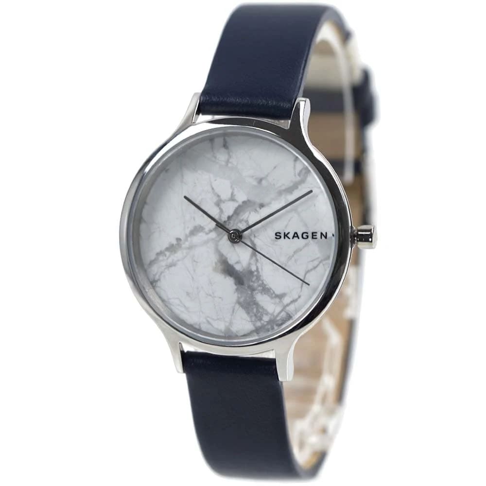 スカーゲン 腕時計 レディース アニータ ネイビー ホワイト 天然石 薄型 軽量 SKAGEN ANITA SKW2719
