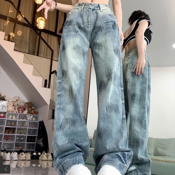 レディース パンツ ボトムス Gパン ワイドパンツ デニムパンツ バギーパンツ ロング ロング丈 ワイド ファスナー ポケット デニム ブルーデニム かわいい 大人可愛い きれいめ シンプル