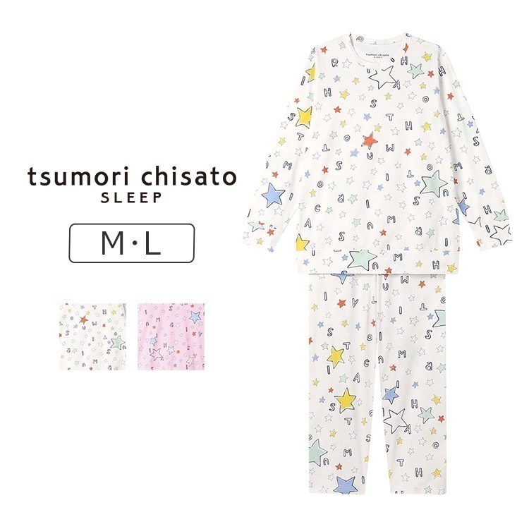 ワコール ツモリチサト スリープ パジャマ 上下セット 10分丈・10分袖 M/L UDX558