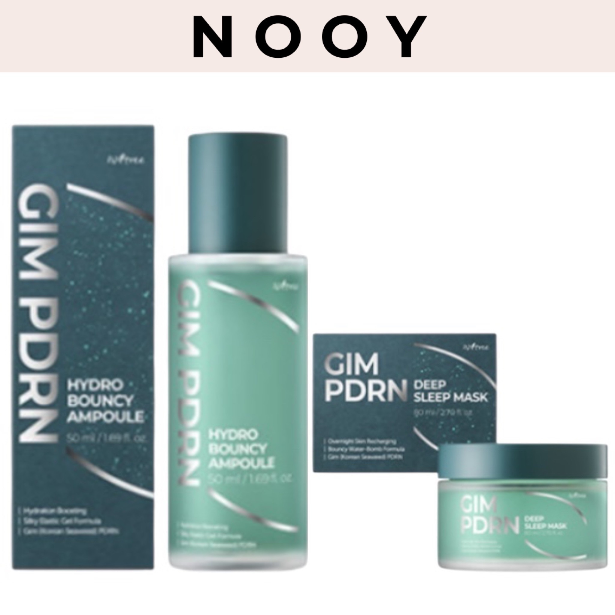 NEW GIM 海苔 PDRNバウンシー美容液 50ml1個+PDRNディープスリープマスク 80ml1個セット韓国コスメ莞島 石海苔 PDRN アンプルスリップマスクナイトパック