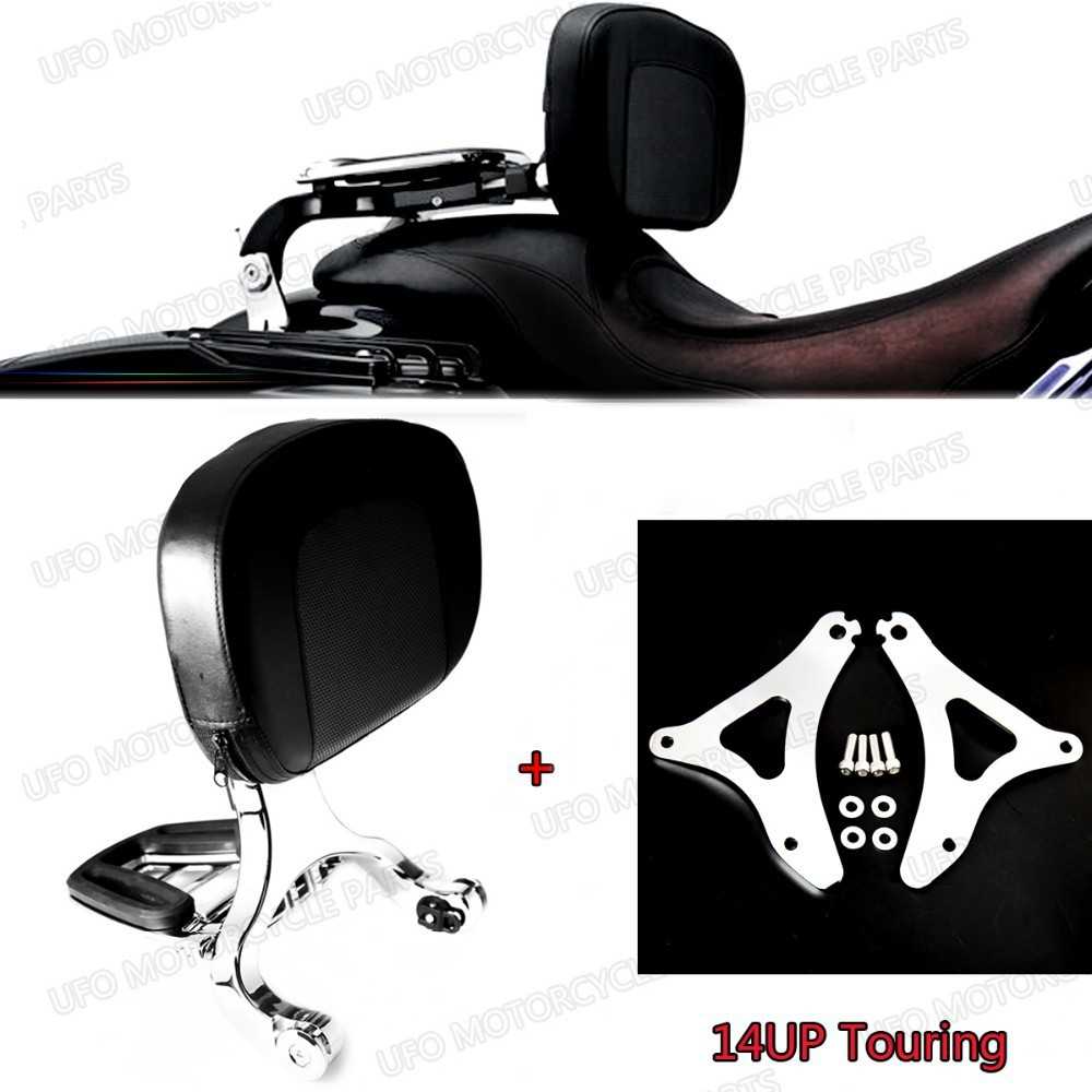 2014年 ツーリング　アジャスタブル シーシーバー バックレスト キャリア クリヤキン ロードキ