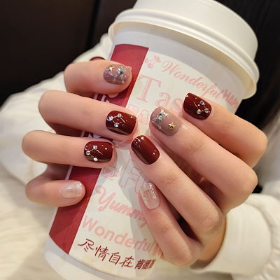 Qoo10 ネイルチップ つけ爪c34女の子星座装飾 ネイル