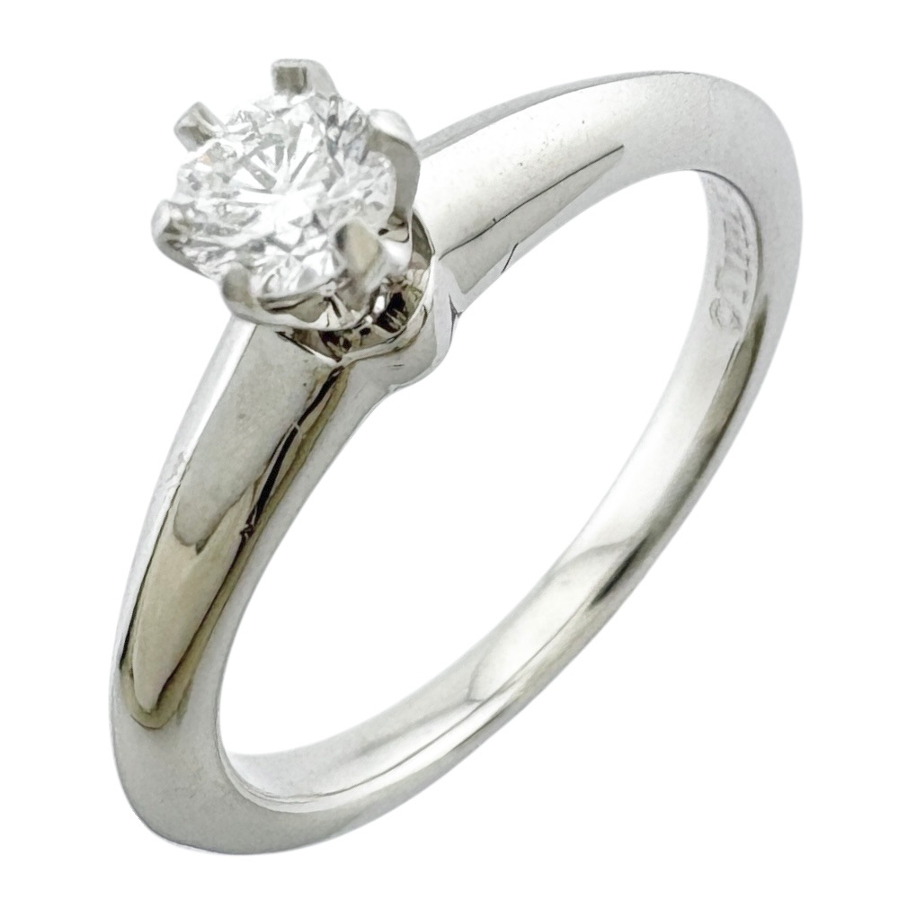 ティファニー ソリティア リング 指輪 6.5号 Pt950プラチナ ダイヤモンド TIFFANY&Co. 中古 美品