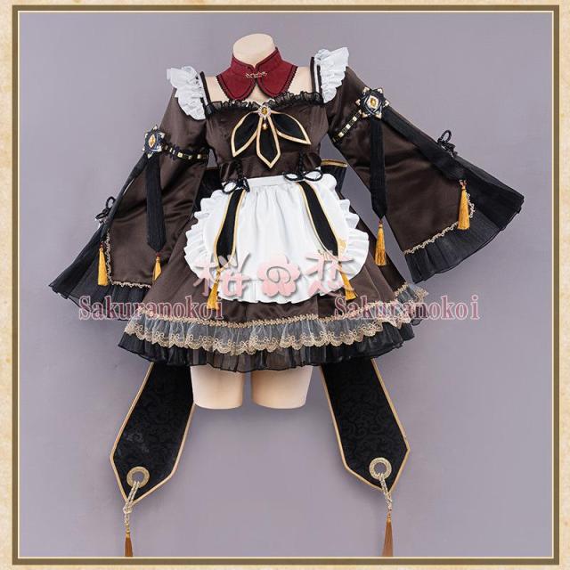原神 げんしん genshin 胡桃 ふーたお フータオ メイド コスプレ 衣装 cosplay イベント パーティー コスチューム 変装 仮装 uw1602