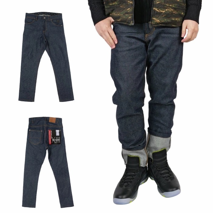 メンズ デニムパンツ セルビッチ 赤耳 ストリート系 スケート バンド cloud13