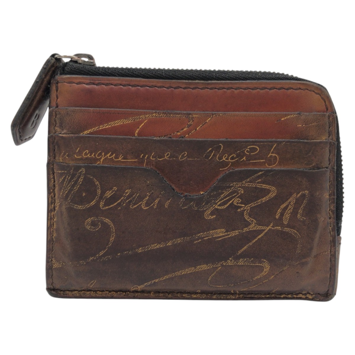 美品 コア ロジック ブラウン レザー コインケース 小銭入れ フラグメントケース カードケース メンズ 502193