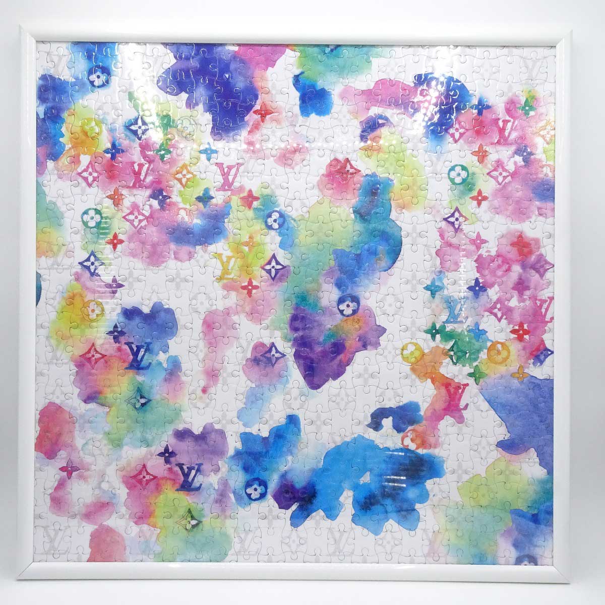 【中古】 ルイヴィトン 21SS パズルスコット ジグソーパズル ウォーターカラーモノグラム マルチ グラデーション キャンバスアート Louis Vuitton