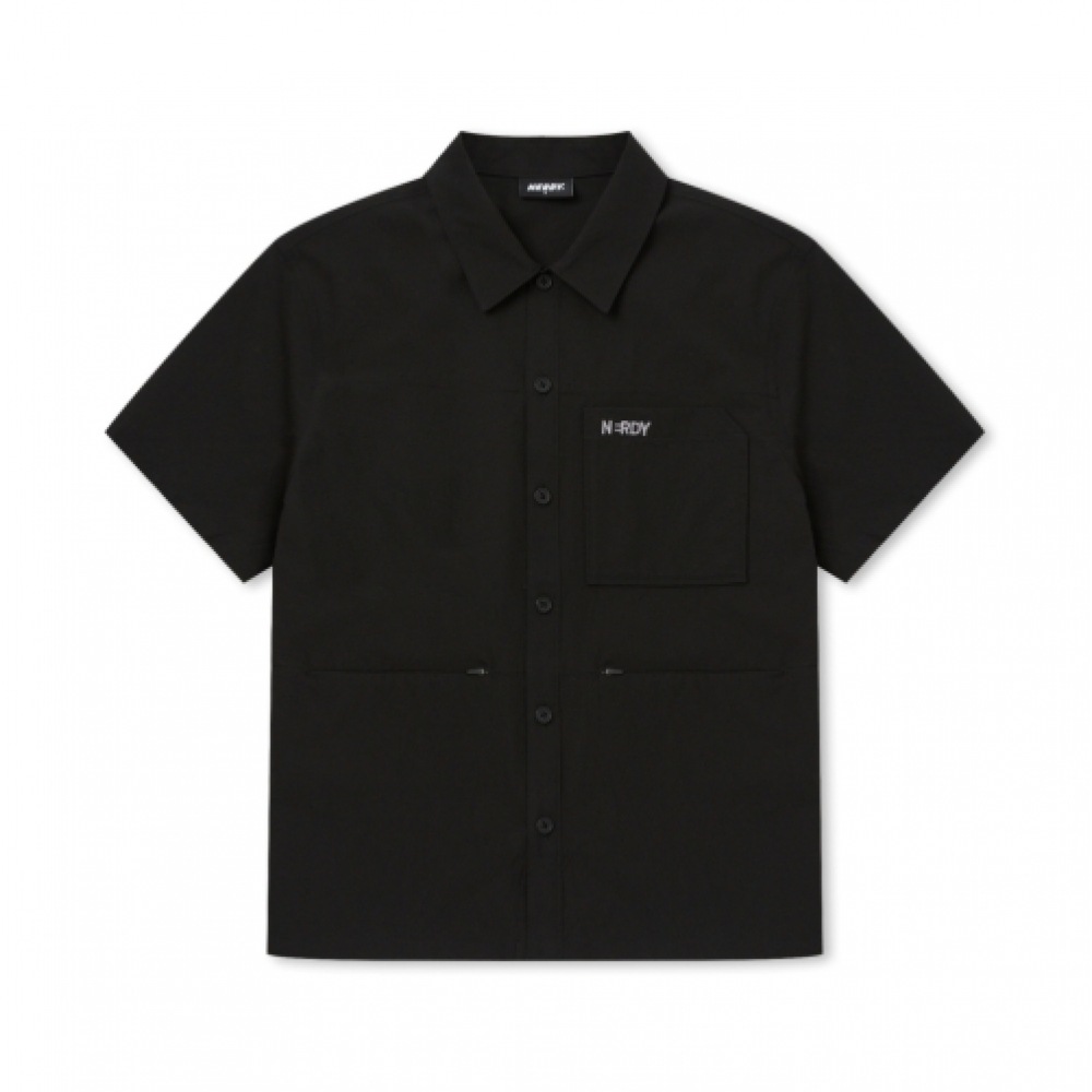 NERDY シーサッカーショートスリーブシャツブラック