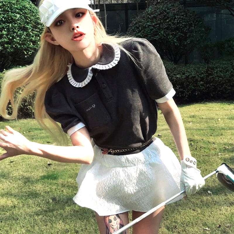 ゴルフウェア ワンピース 半袖 夏 レディース ゴルフ スポーツ