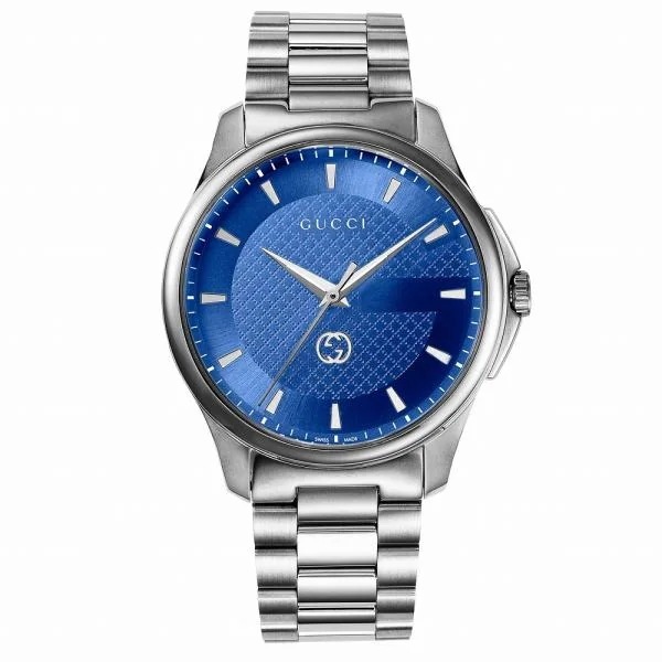 腕時計 YA126371 メンズ ジータイムレス G-TIMELESS クォーツ ブライトブルー シルバー 並行輸入品