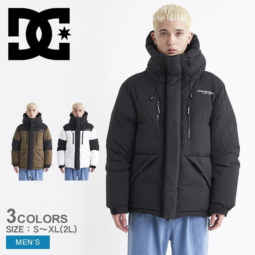 23 DOWN GLACIER JACKET DJK234051 メンズ アウター ダウンコート 冬 撥水 カジュアル ストリート カジュアル スケーターブランド 防寒 暖かい ロゴ
