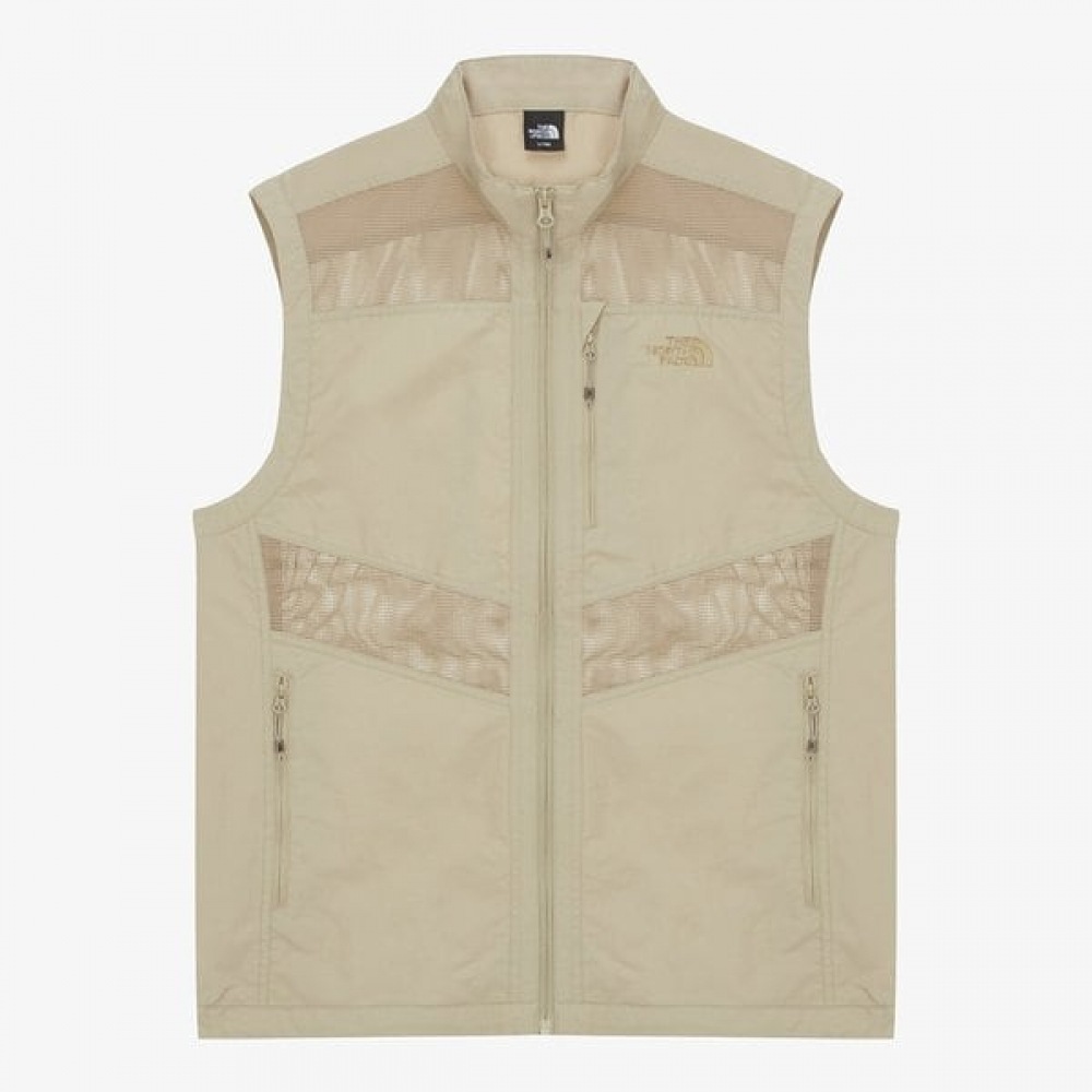 [ノースフェイス公式] NV5VR00B メンズメッシュフライベスト_ベージュ