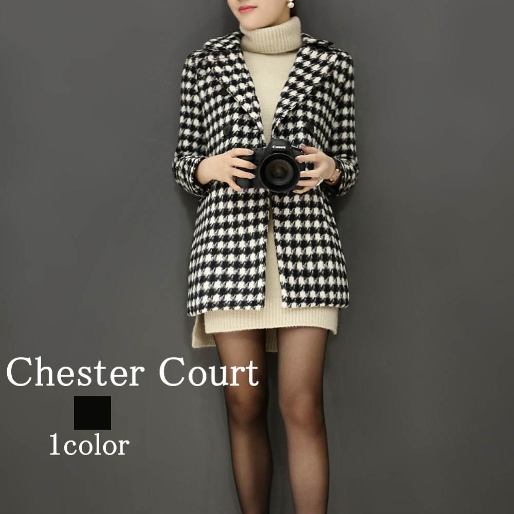 チェスターコート レディース 千鳥柄チェスターコート 人気 キャメル 40代 ブランド 英国 50代 ダブル チェック 細身 ステンカラーコート 着こなし ショート 暖かい トレンチコート 春 冬 コ 4,763円