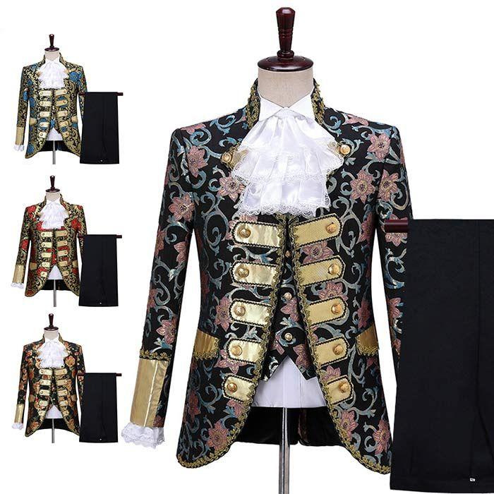 貴族衣装 王子様 演出服 中世 公爵様 宮廷衣装 5点セット 結婚式 メンズ コスプレ仮装 ジャケットステージ衣装 演奏会 司会 写真撮影用 大人 ハロウィン 衣装 男30%までに制限