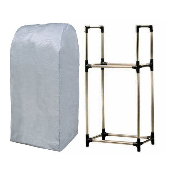 KSL-710C ブラック ステンレスタイヤラック（RV車用カバー付） メーカー直送