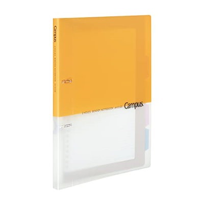 他サイト： キャンパス プリントもとじやすい2穴ルーズリーフバインダー A4 2穴 イエロー ル-PP158Yの商品画像