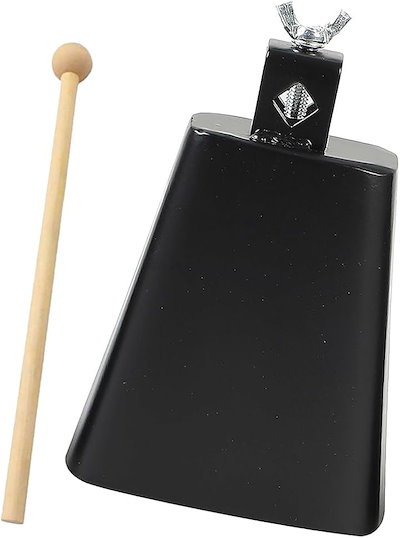 他サイト： AllBright カウベル パーカッション ドラム パーカッションカウベル 楽器(ブラック, 5インチ)の商品画像