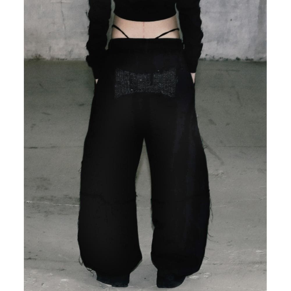 BADBLOOD Low Edge Convex Jogger Black w-pts24-053