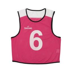 【新品/在庫あり】SPALDING バスケットボール ビブス6枚セット（No.6-11） ピンク フリーサイズ SUB130720PK