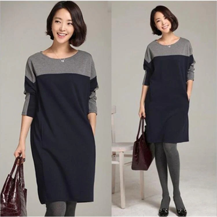 在庫一掃 ワンピース レディース 長袖 チュニック 春 チュニックワンピース 膝丈ワンピース きれいめ 体型カバー ゆったり ひざ丈 お洒落 上品 通勤 OL