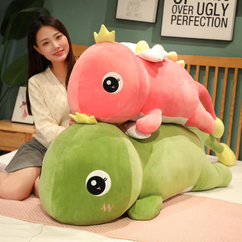 ビッグアイドドラゴン 大きな人形 長枕 ぬいぐるみ 足付きベッドで寝る かわいい 縫いぐるみ人形 女の子-38