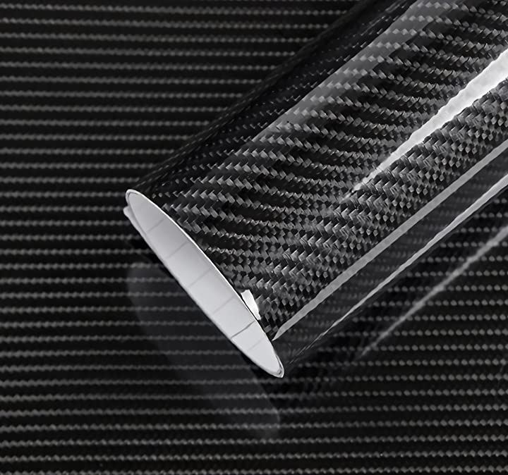 4D カーボンシート ハイ グロス カーボン調 カーボンステッカー 汎用 艶有りタイプ 152x30