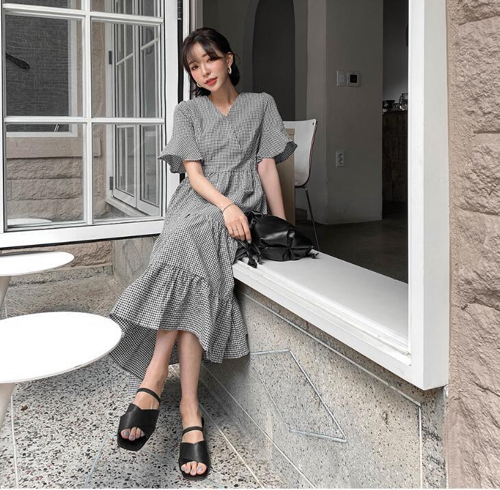 ワンピース ティアードワンピース ロング ロング丈 マキシ マキシ丈 袖あり 半袖 フレアスリーブ Vネック フレア セミフレア Aライン 大人可愛い きれいめ カジュアル 上品 おしゃれ