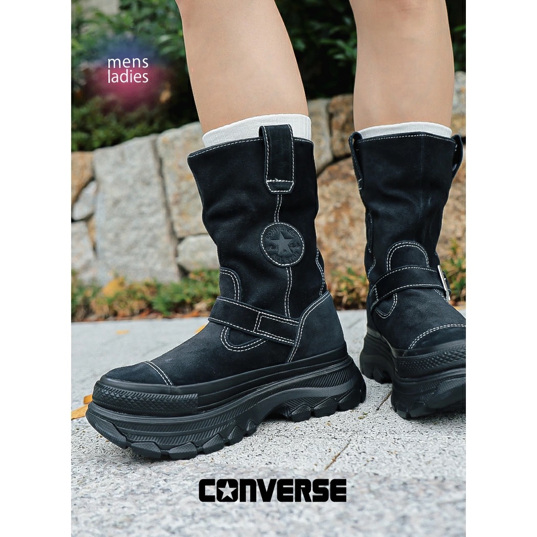 CONVERSE コンバース ウエスタン ブーツ オールスター トレックウエーブ ALL STAR TREKWAVE WESTERN BOOTS HI BLACK ( 厚底 レディース 黒 スエード