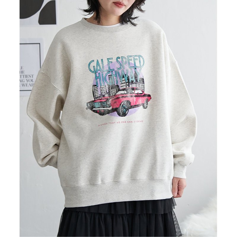 レトロカープリントスウェット