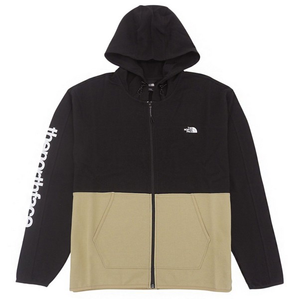 ノースフェイス フーディー メンズ 長袖 M ブラック×ベージュ M TNF TECH FULL ZIP HOODIE NF0A7UQ2-LK5-KHM THE NORTH FACE