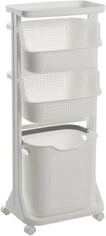 ワゴン ランドリー収納 ランドリーバスケット 洗濯カゴ 洗濯物入れ 脱衣カゴ 浴室収納 おしゃれ バスケットトロリー キャスター付き オフィス キッチン 移動式 隙間収納 すきま収納 雑貨収納 頑丈