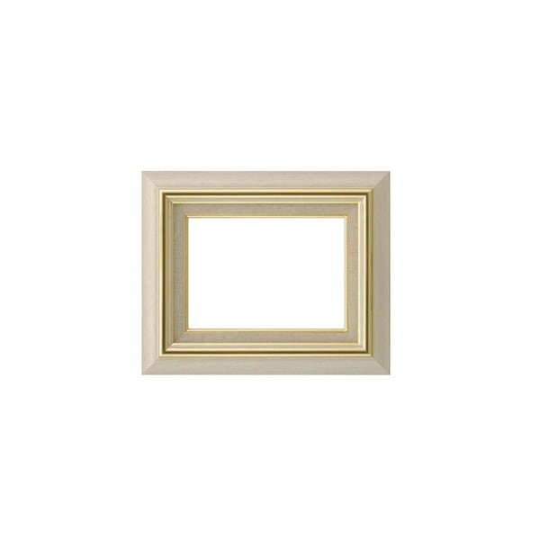 日本製 油絵額縁 フレーム F3号 アイボリー 壁掛けひも アクリル 8116 油額 油絵額 額 額縁