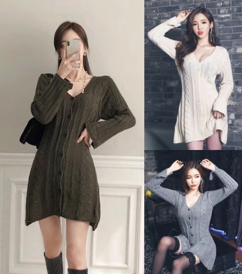 ニットワンピース ミニワンピ 羽織 カーディガン 長袖 カジュアル 無地 シンプル大きいサイズ レディース 秋冬 結婚式 きれいめ タイト フォーマル 大人 上品 チュニック one-piece 5,043円