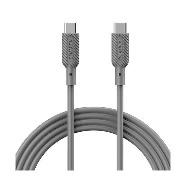 （まとめ） アドテックUSB2.0 Type-C to C ケーブル（100W出力） ブラック 1m APC-V1010SCC-U2-BK 1本 [x5セット]