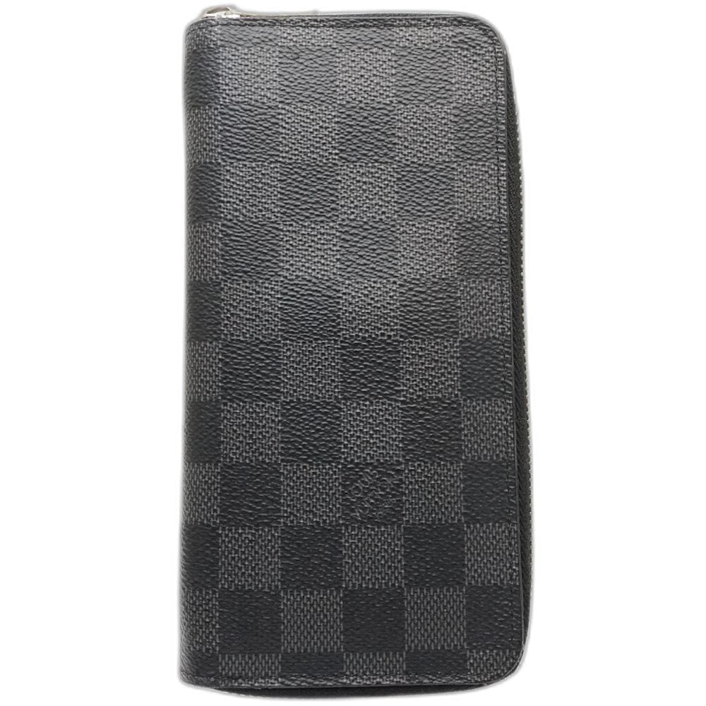 【中古】ダミエ グラフィット 長財布 N61653 ポルトフォイユ ヴァスコ ノワール メンズ /181901