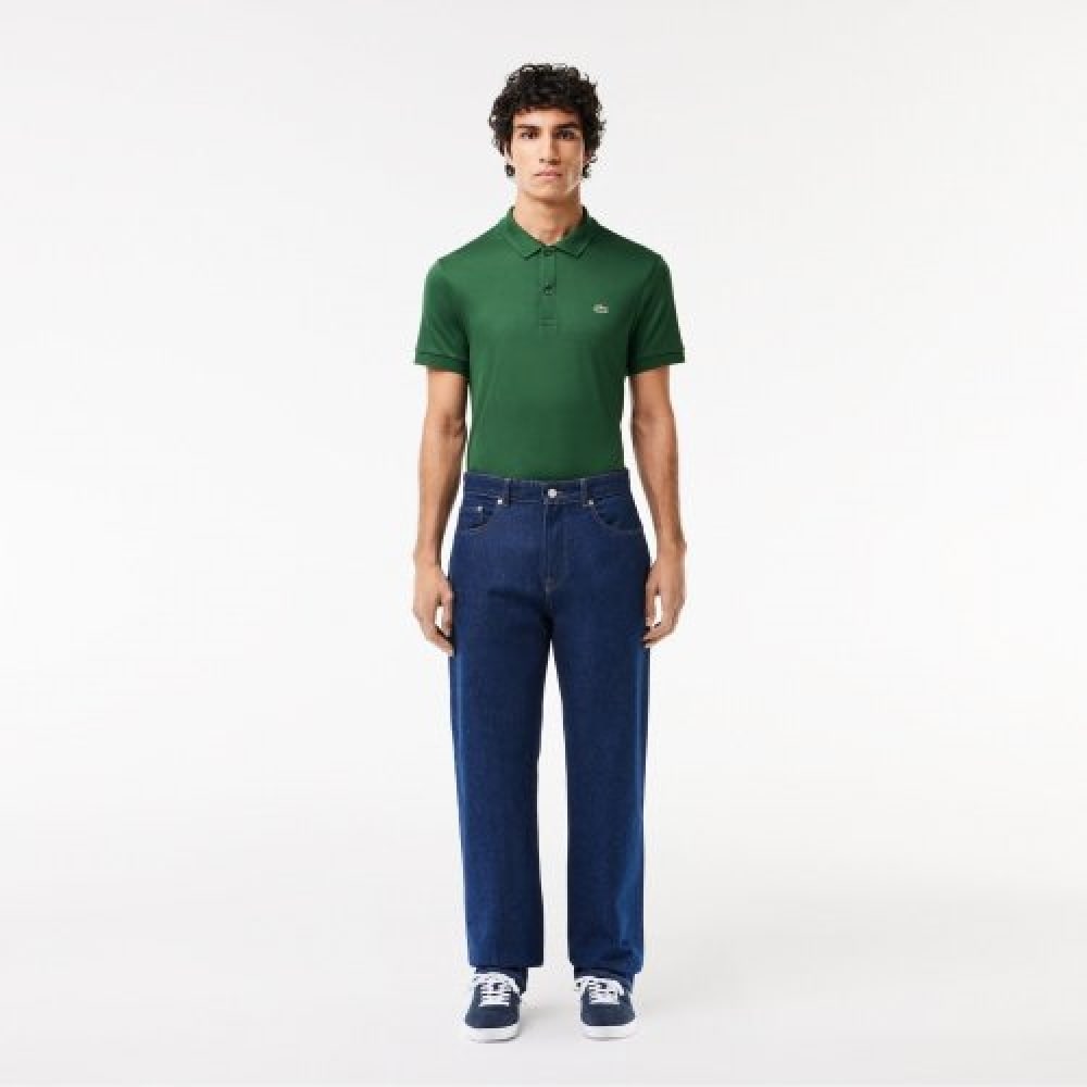 LACOSTE メンズストレートフィットデニムパンツ [ダークブルー]